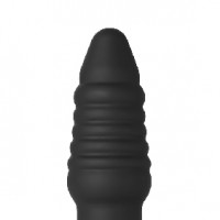 Butt Plug Vibrating 2 Pc Set Silicone Black